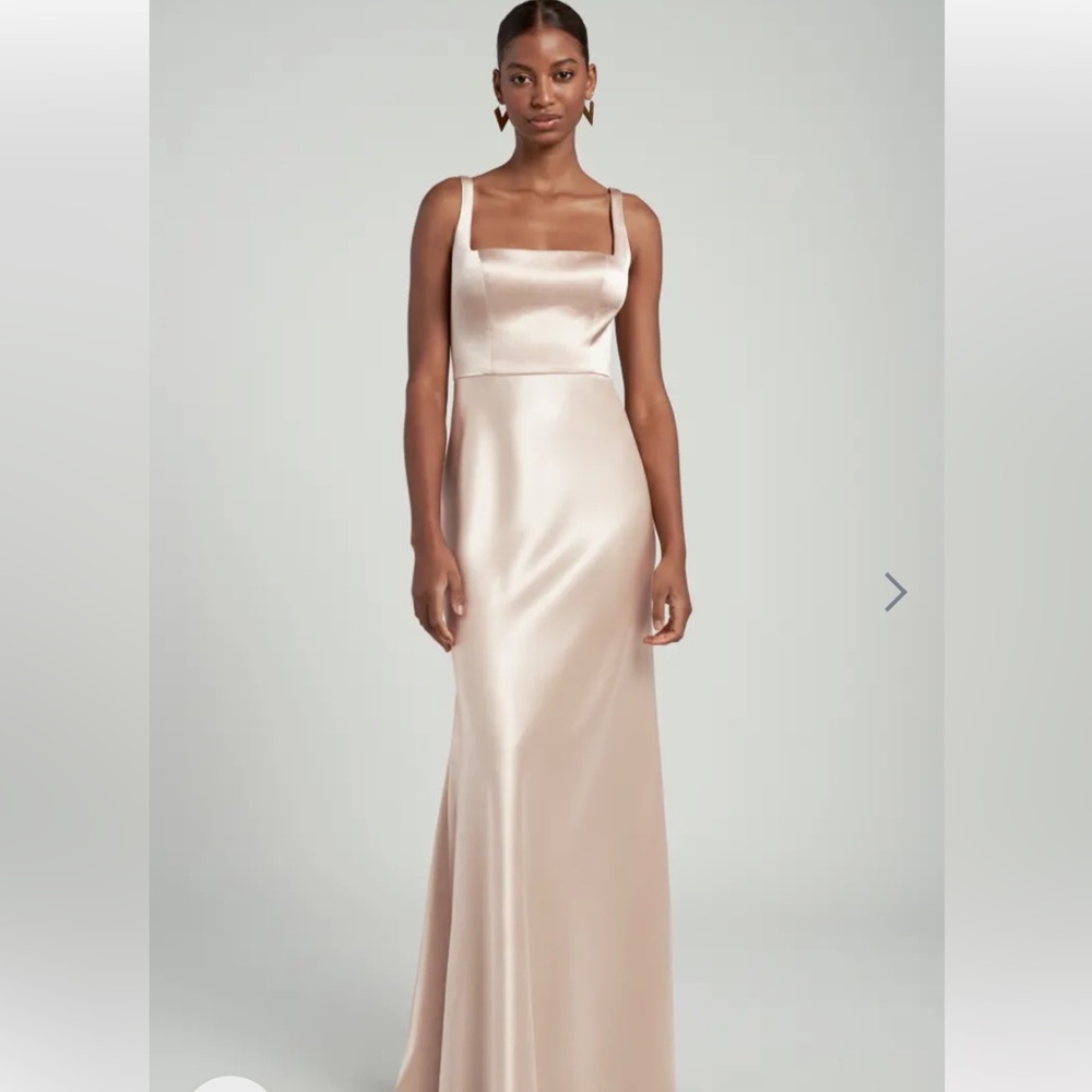 Jenny Yoo Pale classic sleeveless Gold Bridesmaid Dress